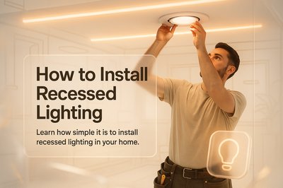 Guided Instructional Graphic on Installing Recessed Lighting