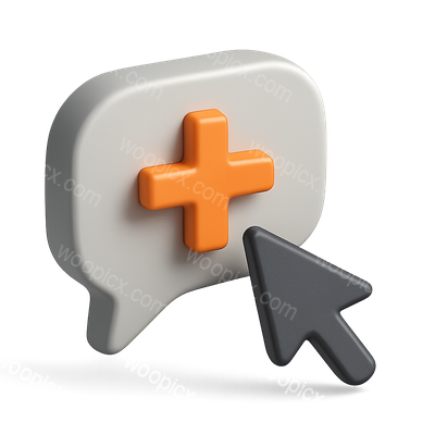 3D Pointer Icon with Curved Rectangular Shape