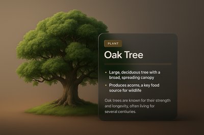 Stylish Web Design Featuring an Oak Tree Illustration