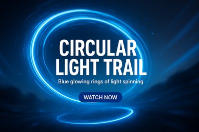 Dynamic Circular Light Trail Graphic for Digital Media