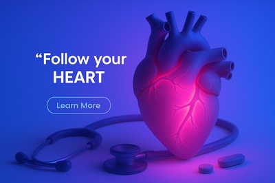 Neon Heart Glow with Fluorescent Light Effects
