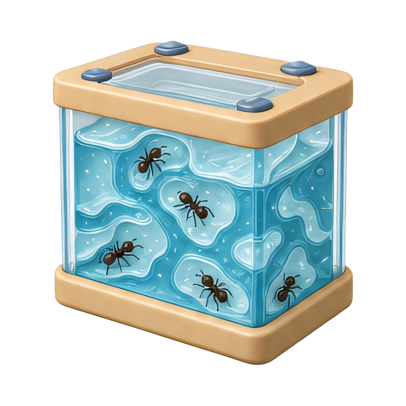 modern ant farm in gel