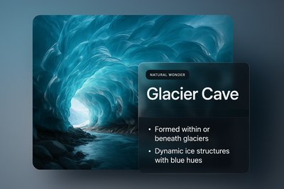 Stunning 3D Illustration of a Glacier Cave