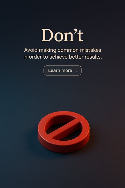3D Scene with Warning Symbol and Text Elements