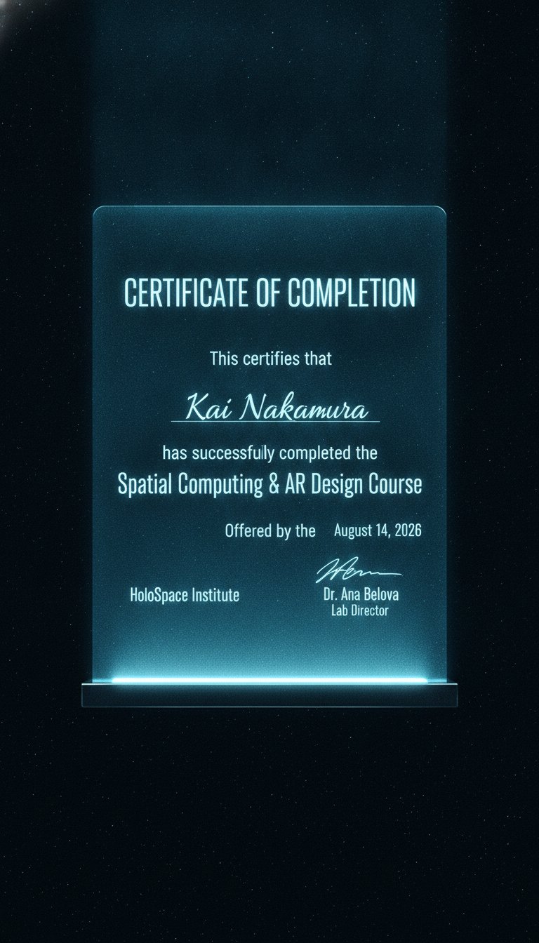Elegant hologram certificate design