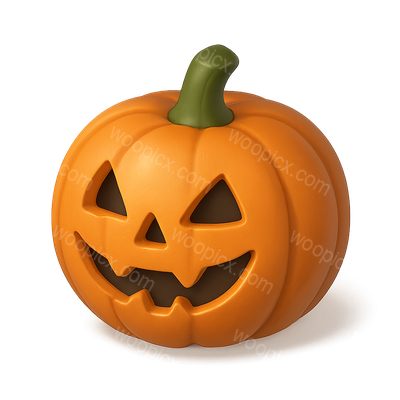 3D Halloween Pumpkin Icon with Isometric Design