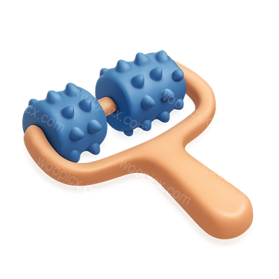 3D Massage Roller Icon with Isometric View