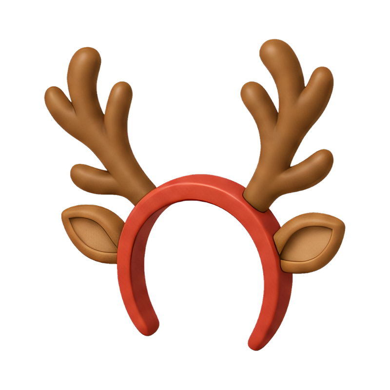 festive reindeer antler headband