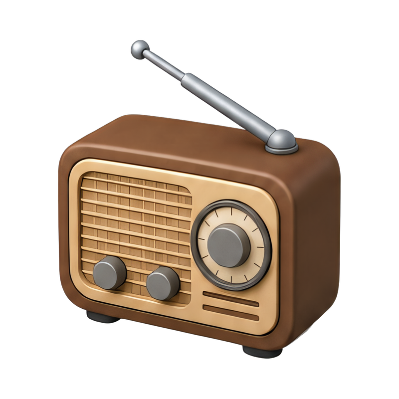 vintage radio with dial