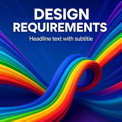 Vibrant Graphic Representing Design Requirements Concept