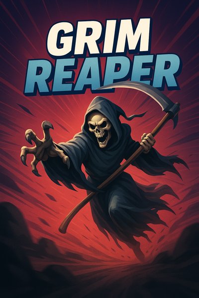 Illustration of the Grim Reaper Character in Bold Style