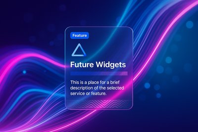 Futuristic Abstract Neon Wave with Feature Label
