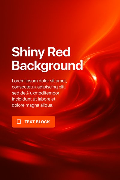 Vibrant Shiny Red Background with Text Overlay