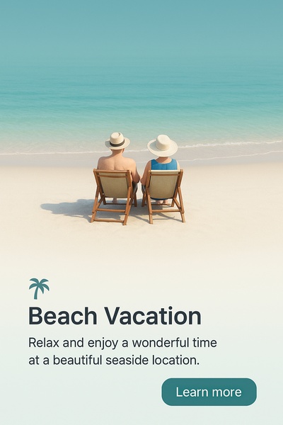 Couple Enjoying a Relaxing Beach Vacation Together