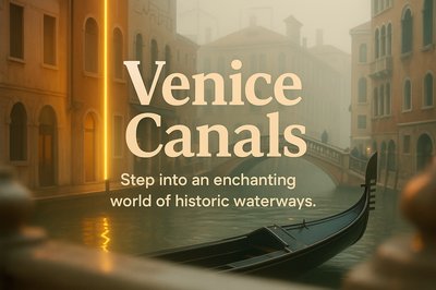Serene View of Venice Canals with Gondola
