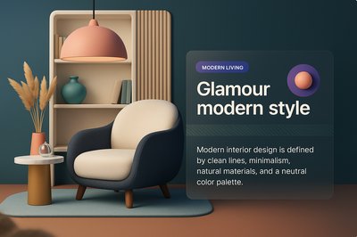 Glamour Modern Interior Design with Clean Lines and Minimalism