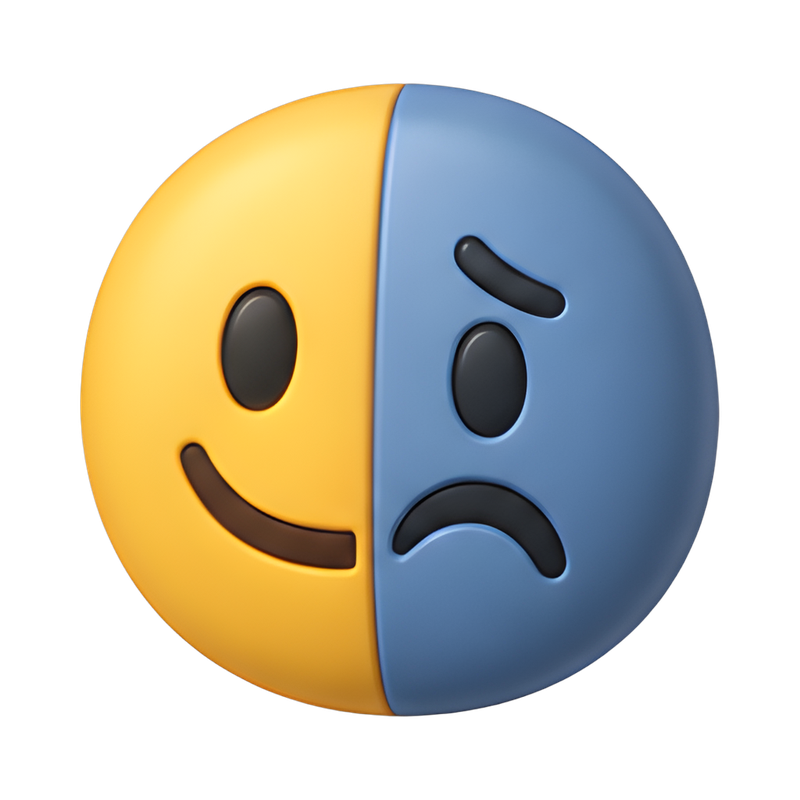 Mixed feelings smiley face