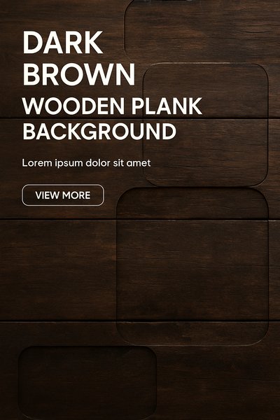 Elegant Dark Brown Wooden Plank Background for Modern Design