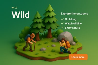 Engaging 3D Scene Depicting Outdoor Activities