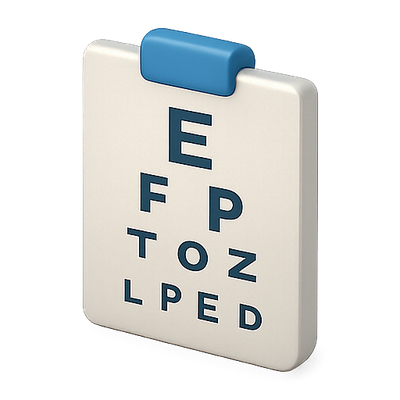 3D Eye Chart Model for Vision Testing