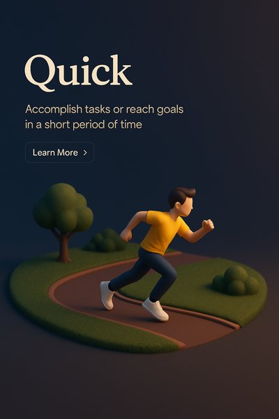 Stylish 3D Scene Depicting Quick Task Completion