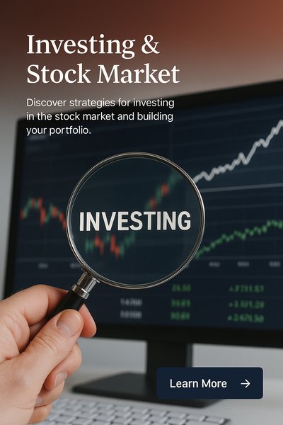 Stylish Investing and Stock Market Illustration with Magnifying Glass