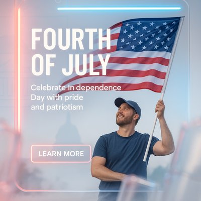Fourth of July Celebration Promotional Graphic