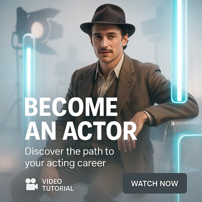 Promotional Image for Acting Tutorial Video