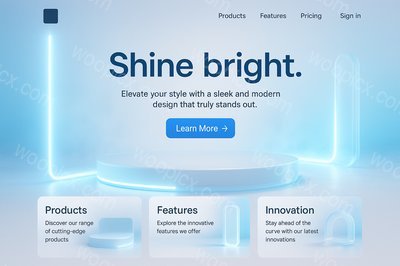 Modern Neon Landing Page Design with Bright Aesthetics
