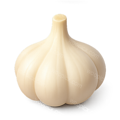 Stylized Garlic Clove Sculpture in Natural Tones