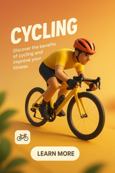 Colorful Cycling Graphic Promoting Fitness Benefits
