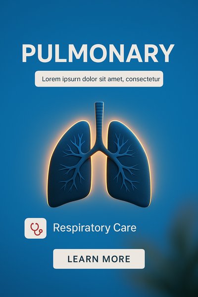 Pulmonary Care Graphic with Lungs Illustration and Call to Action