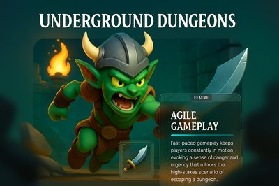 Dynamic 3D Underground Dungeons Game Art with Engaging Features