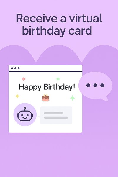 Virtual Birthday Card Promotion with Playful Design