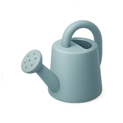 Stylish Modern Watering Can in Soft Blue