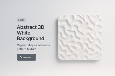 Abstract 3D White Background with Organic Shapes