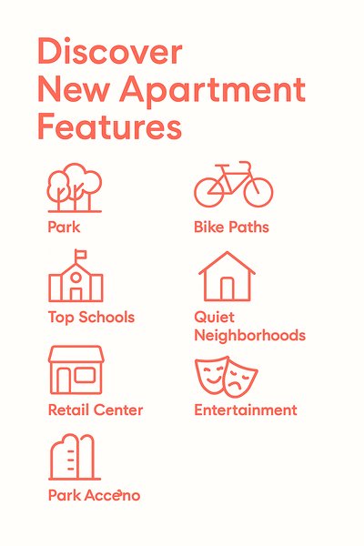 Modern Infographic Highlighting Apartment Features