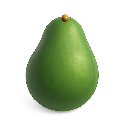 Realistic 3D Illustration of a Green Pear