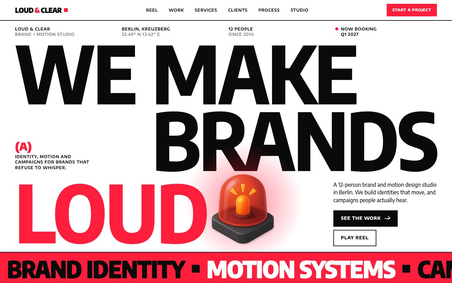 Loud & Clear — landing page template preview