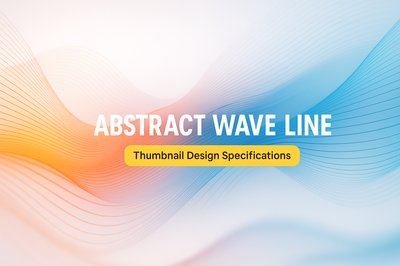 Abstract Wave Line Graphic with Colorful Flow