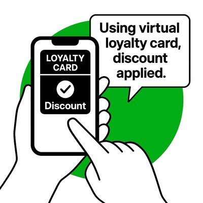 Digital Loyalty Card Concept Illustration