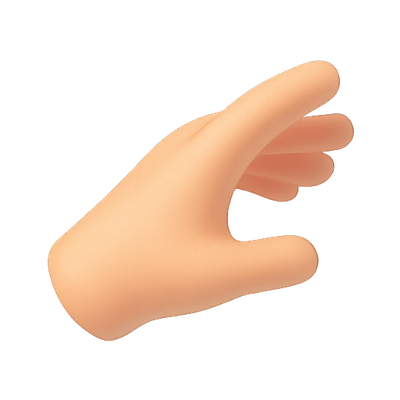 Realistic 3D Render of a Hand Gesture