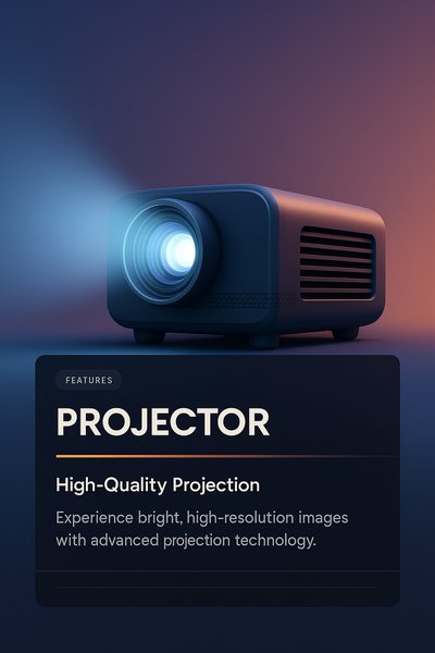 Innovative 3D Projector with High-Quality Projection Features