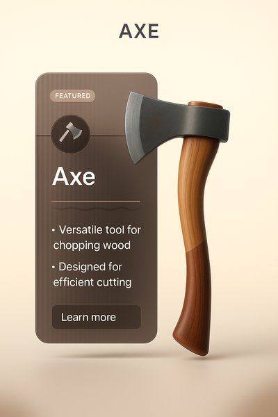 Minimalist Axe Design with Informative Block