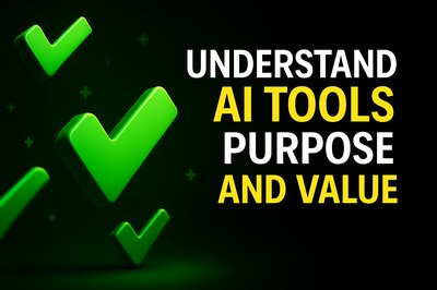Promotional Graphic Highlighting AI Tools Benefits
