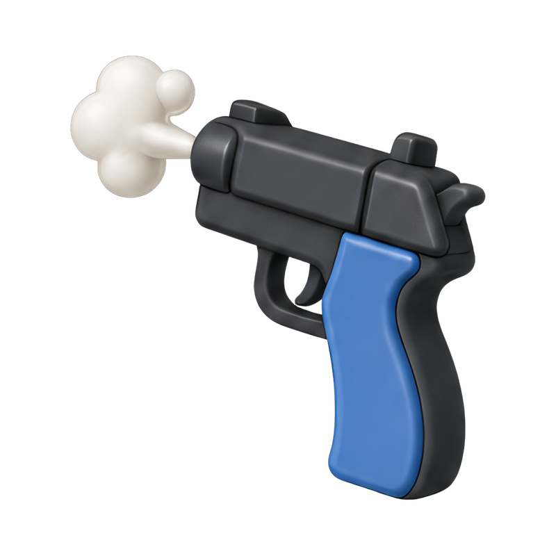 starting pistol on a track