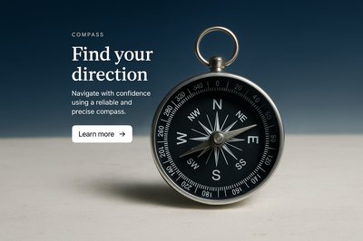Stylish Compass Icon for Web Design