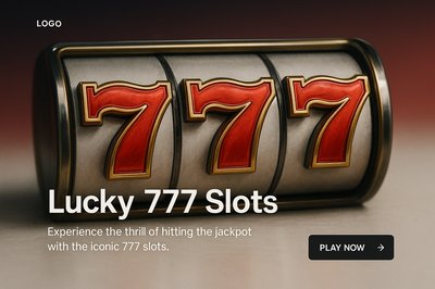 Stylish Triple 7 Symbol for Lucky Slots Promotion