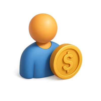 3D Icon Representing Customer Lifetime Value Concept