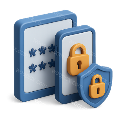 Stylized 3D Two-Factor Authentication Icon Design